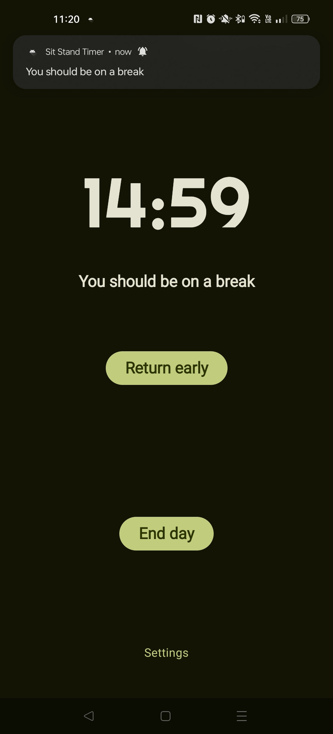 Break timer