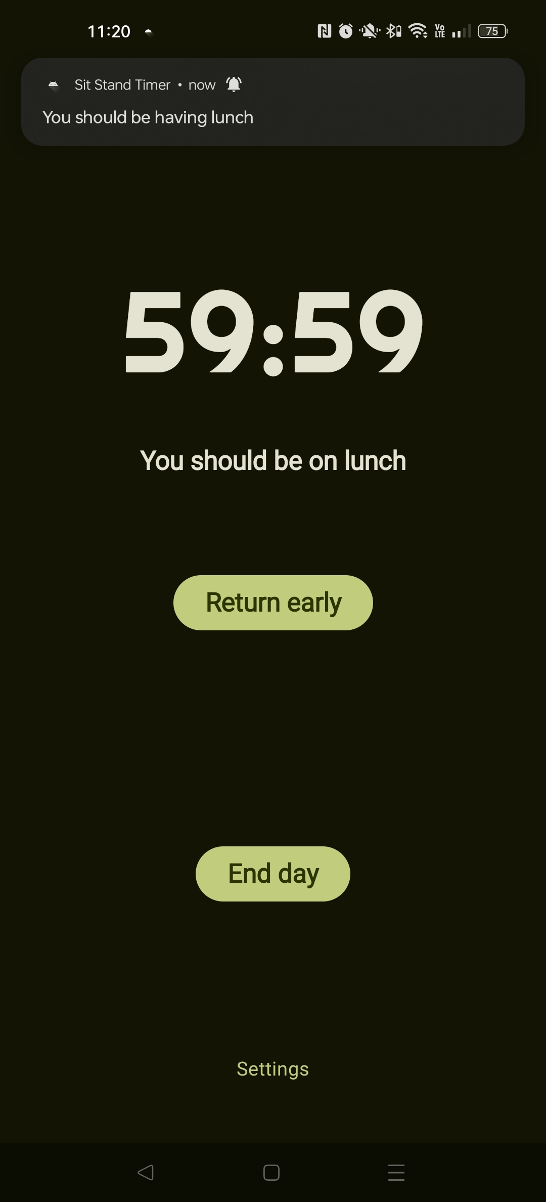 Lunch timer